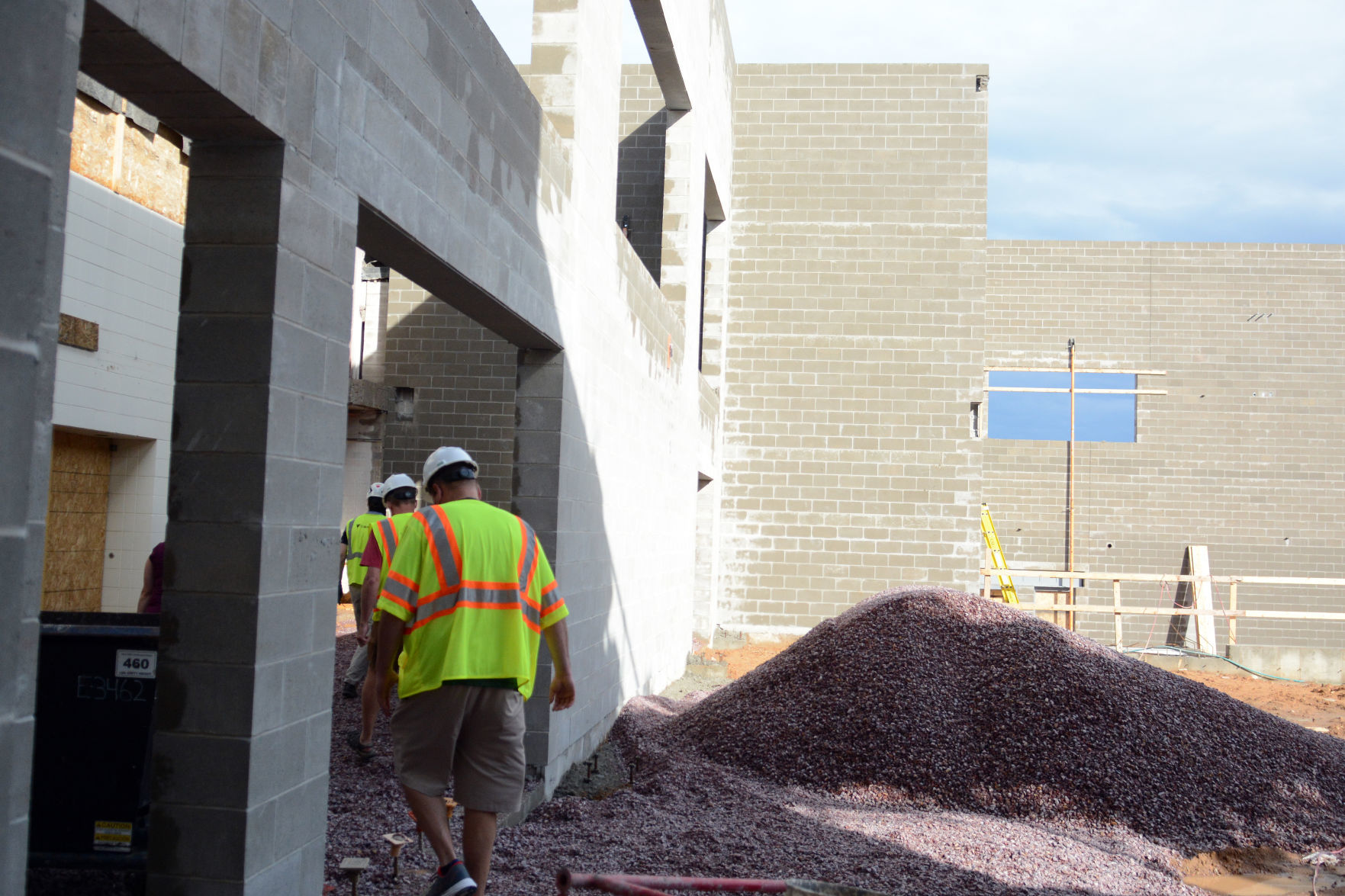 Baraboo middle school construction tour, June 23, 2020